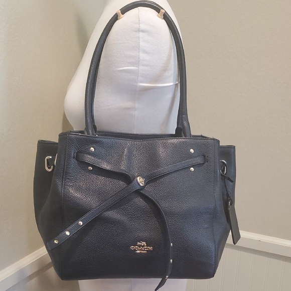 Coach Turnlock Tie Shoulder Bag - Picture 1 of 12